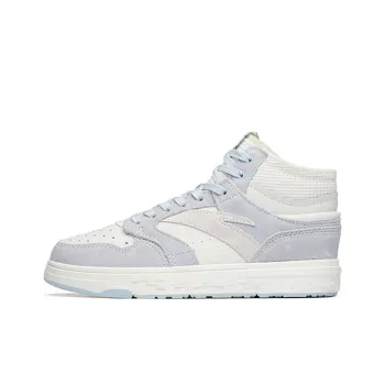 Anta Street Naughty Slip Resistant Mid Top Skateboard Shoes Women's White Blue