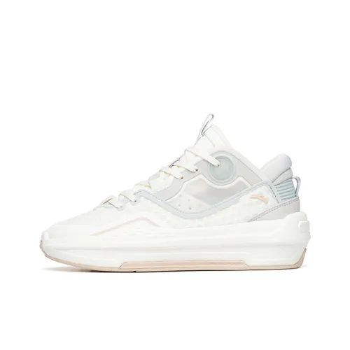 ANTA C37 2.0 Skateboard Shoes Women's Mid-Top Ivory White/Island Gray