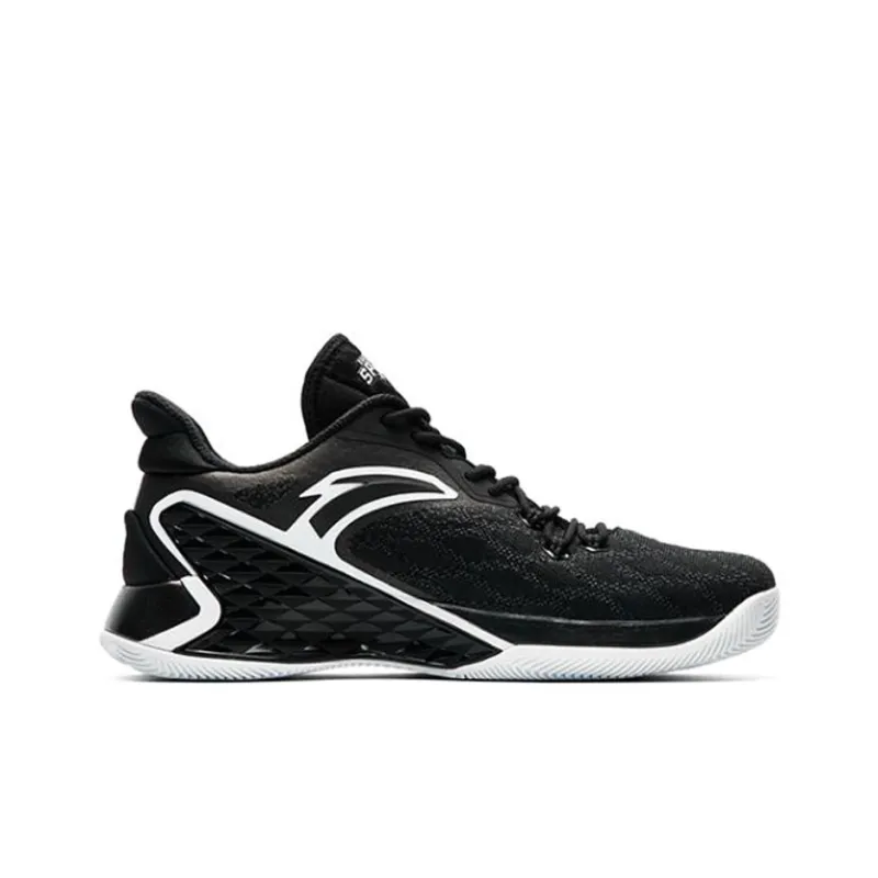 Anta RR5 Cushioning, Slip Resistant, And Abrasion Resistant Low Top Basketball Shoes Men's Black White-1