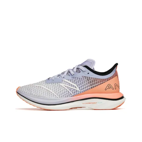 ANTA C202 GT Running Shoes Women's Low-Top Ice Pink Blue/Light Purple Gray/Rock Orange