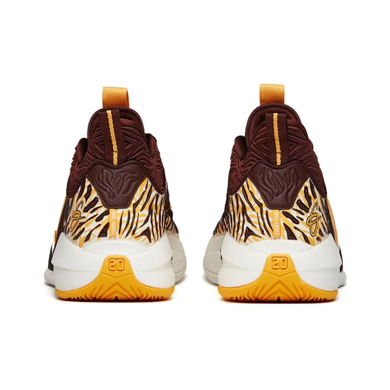 Anta GH2 Gordon Hayward 2nd Generation Cushioning Anti-Slip And Wear-Resistant Mid-Top Basketball Shoes Brown Yellow-3