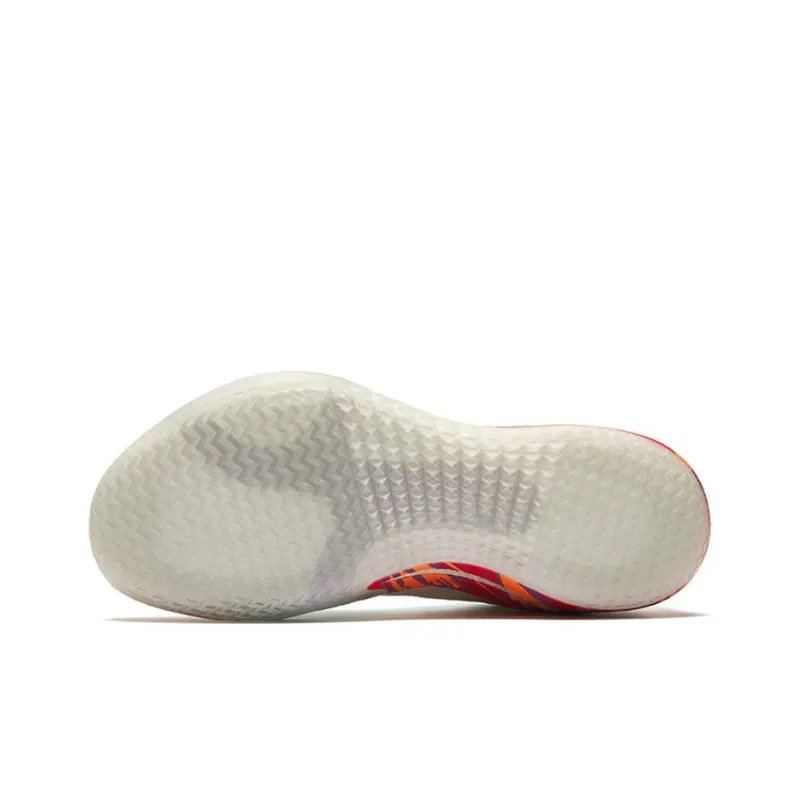 Anta Raid Cushioned Slip-Resistant Low-Top Basketball Shoes Men's White Black Red-4
