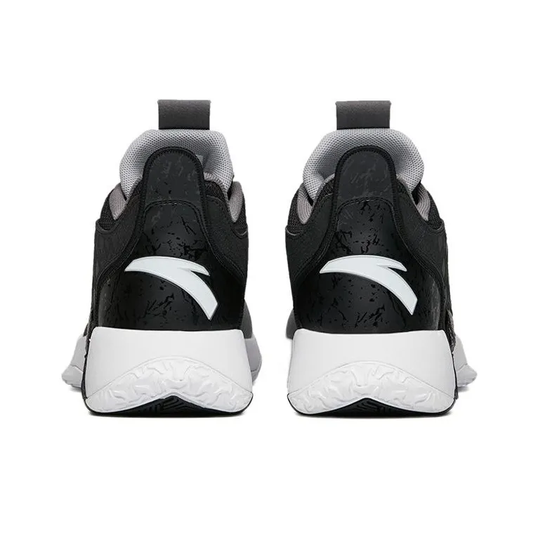 Anta Speedy Abrasion Resistant Low Top Performance Basketball Shoes Men's Black-3