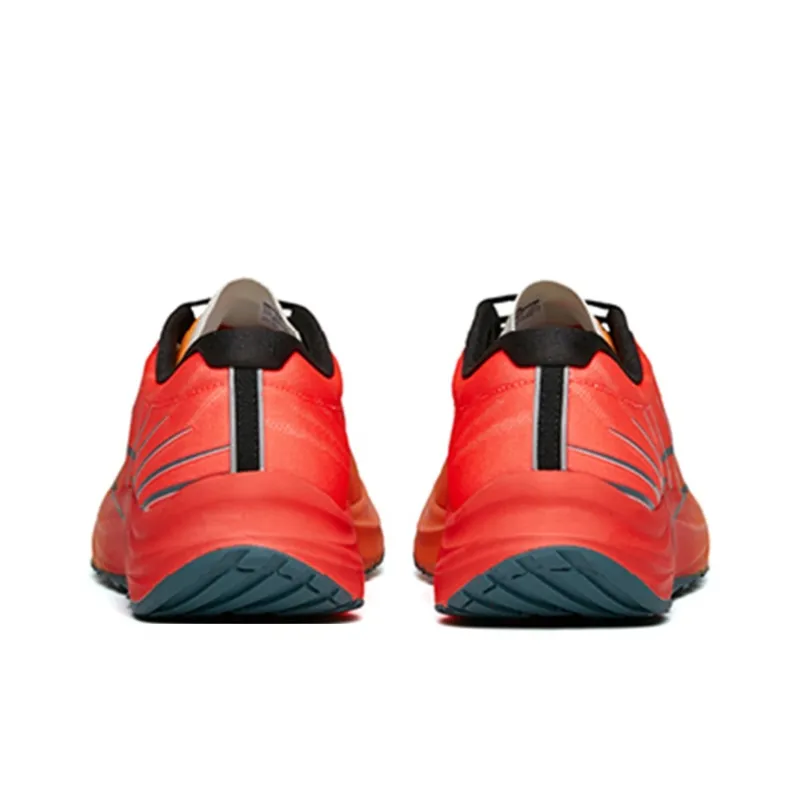 Anta Asphalt Road Fighter 1.0 Cushioned Slip-Resistant Abrasion-Resistant Low-Top Running Shoes Men's Yellow Red Black-4