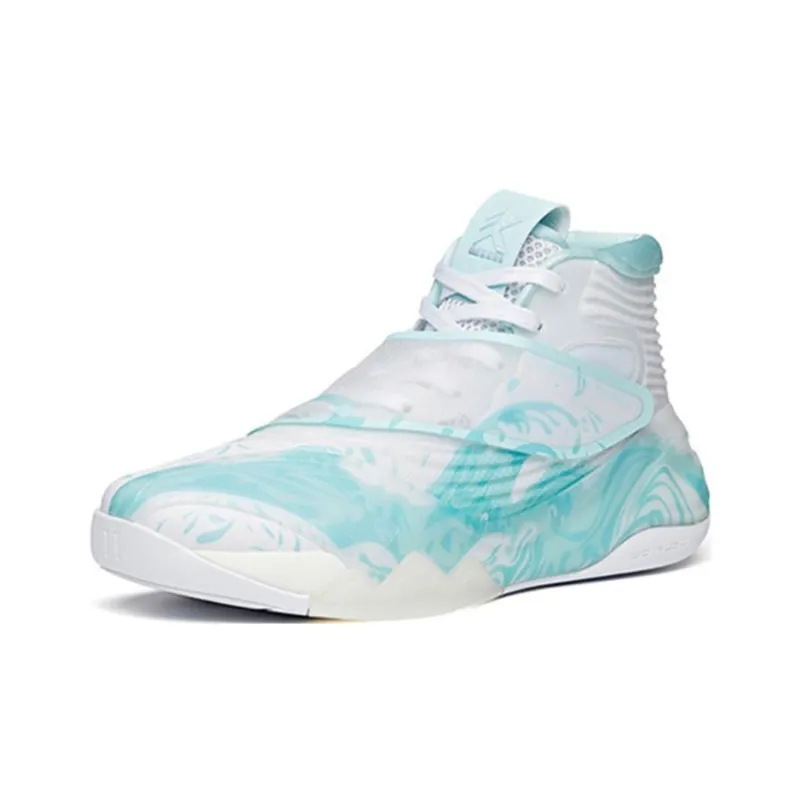 ANTA KT6 Basketball Shoes Men High Top White/Blue-1