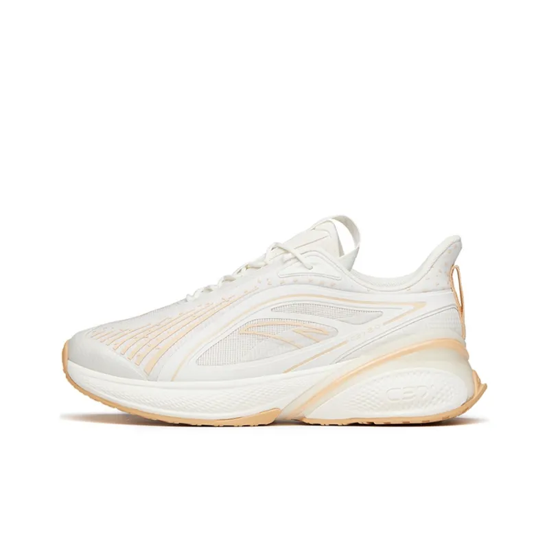 Anta C37 2.0 Cushioned Anti-Slip And Wear-Resistant Lightweight Low-Top Running Shoes Men's White Orange-0