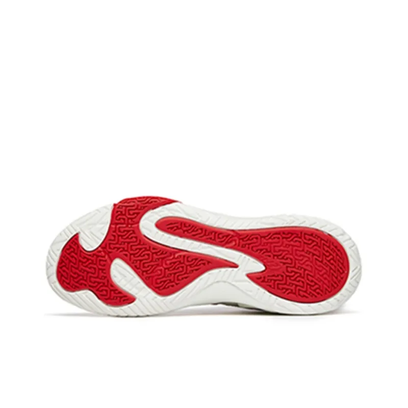 Anta Airspace 3 Cushioning Anti Slip Wear Resistant Breathability Low Top Basketball Shoes Men's White Red-5
