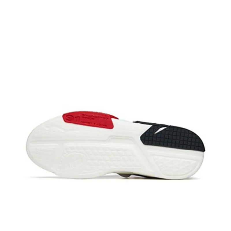 Anta AT91 Lifestyle Collection Anti-Slip Wear-Resistant Low-Top Skateboard Shoes White Black Red-5