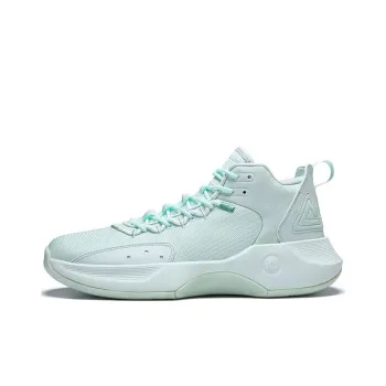 PEAK Nomadic Cushioning Anti Slip And Wear Resistant Mid Top Basketball Shoes Men's Gouache Green
