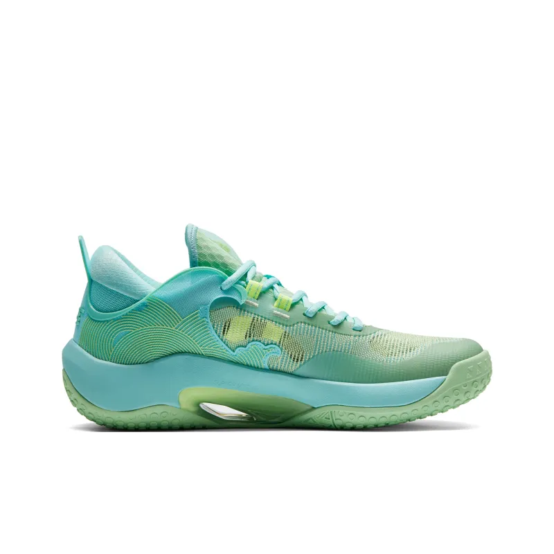 PEAK Sonic Boom 2.0 Cushioning And Breathable Low Top Basketball Shoes Men's Teal Tide Color Scheme-1