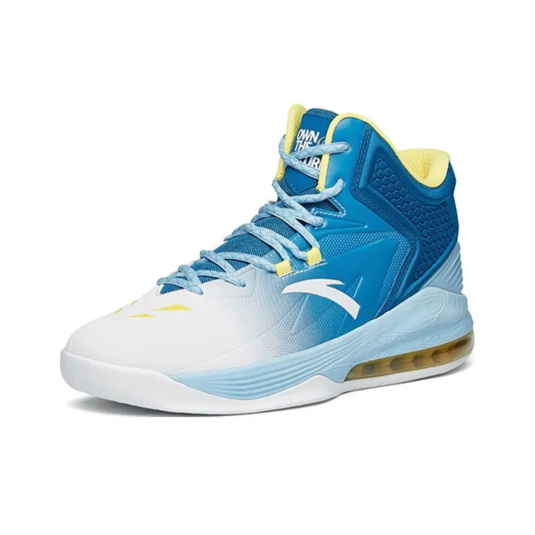 ANTA KT3 Basketball Shoes Men Mid Top Distant Mountain Blue/ANTA White/Jelly Yellow-2