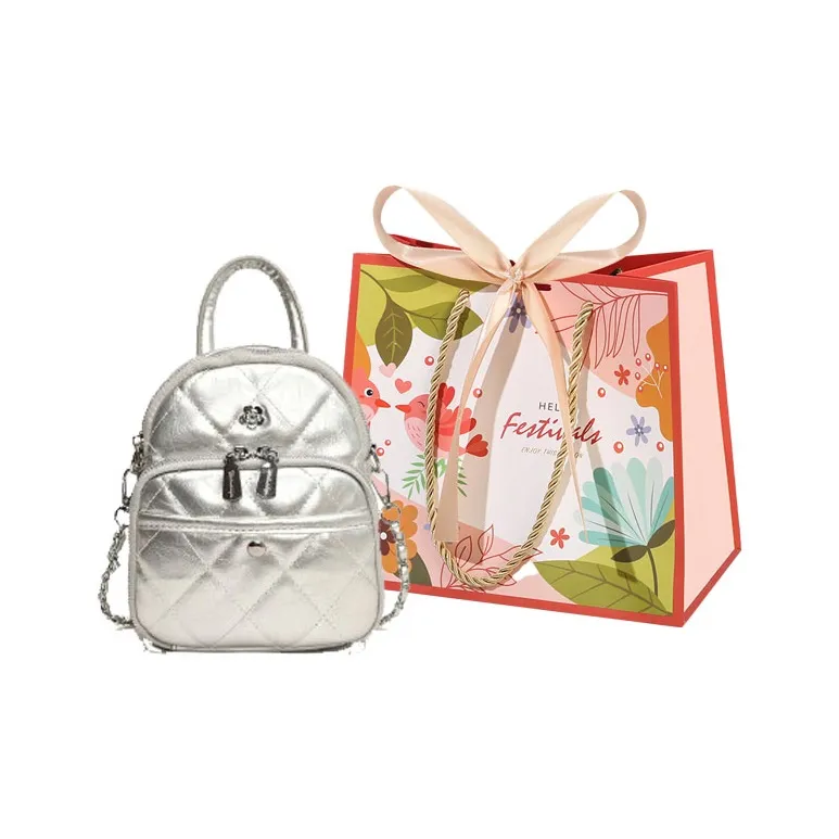 Cwatcun PU Crossbody One Shoulder Handbag Regular Women's White/Black/Burgundy/Silver-12