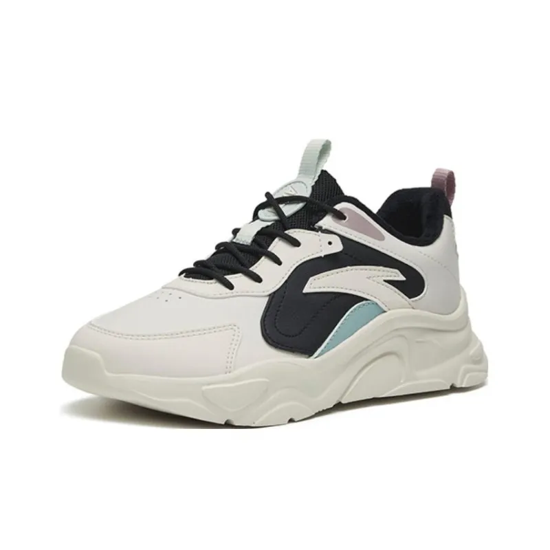 Anta Little Millennium 2.0 Durable Warm Low Top Sports Casual Shoes Women's White Green-2