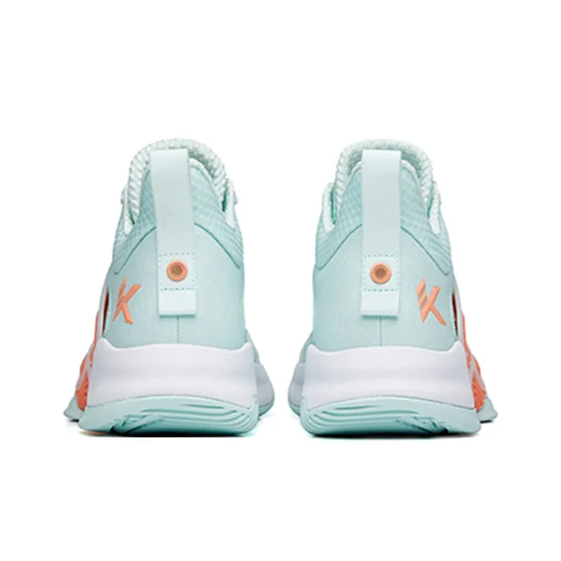 Anta Mountain 1 Abrasion Resistant Slip Resistant Low Top Performance Basketball Shoes Men's Blue Orange-4