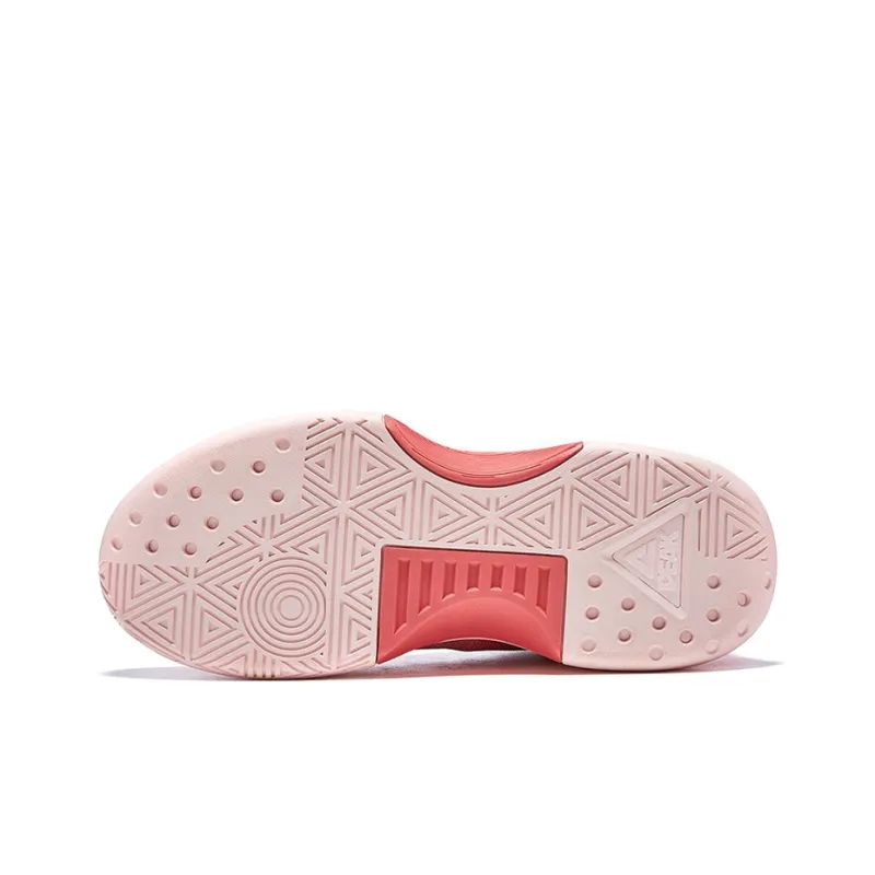 PEAK Nomadic Cushioning Anti Slip And Wear Resistant Mid Top Performance Basketball Shoes Men's Peach Red-4