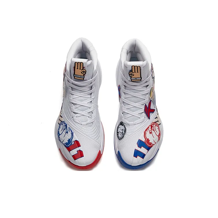 Anta KT6 KT Cushioning Anti-Slip And Wear-Resistant High-Top Basketball Shoes White Blue Red Claw Box-2