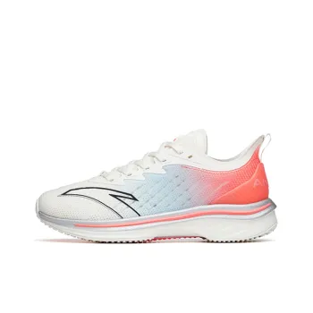 ANTA MACH 1.0 Running Shoes Women's Low Top Ivory White/Light Blue/Neon Red