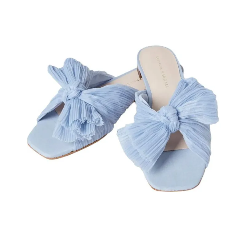 Loeffler Randall Slide Slippers Women's Blue-3