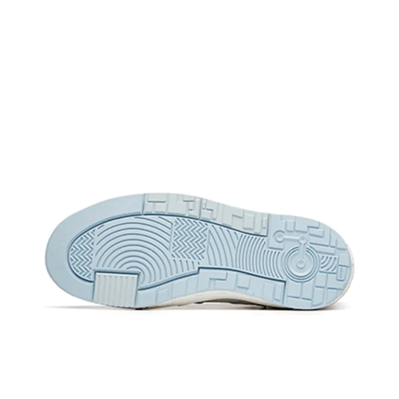 Anta Street Naughty Slip-Resistant Mid-Top Skateboard Shoes Women's White Blue-5