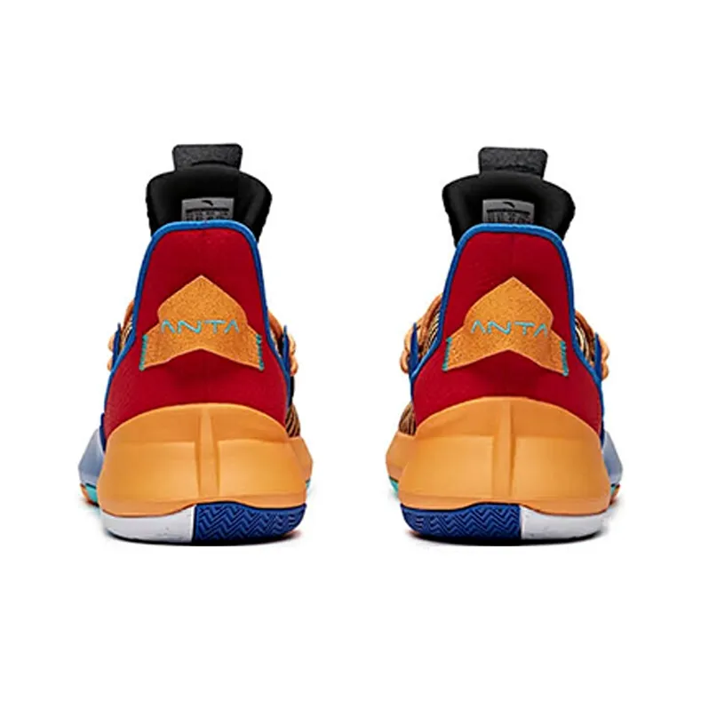 ANTA Airspace 2 Basketball Shoes Men Low Top Black/Yellow Orange/University Red-4