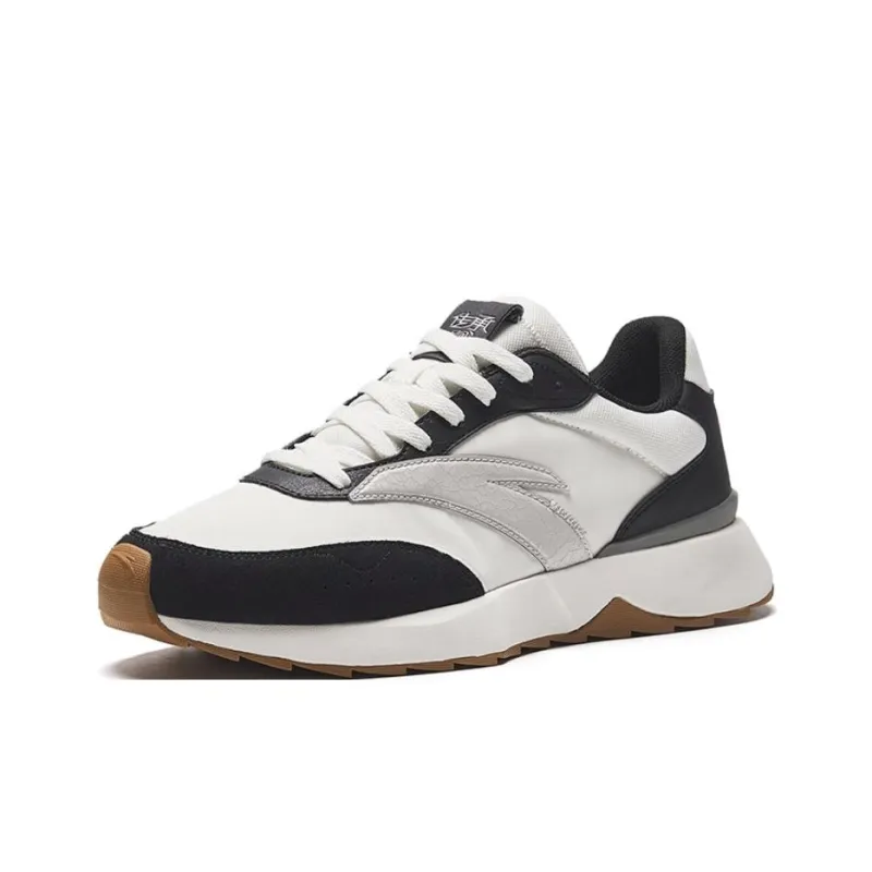 Anta HERITAGE 70 Anti Slip Wear Resistant Low Top Casual Shoes Men's White Black Gray-2