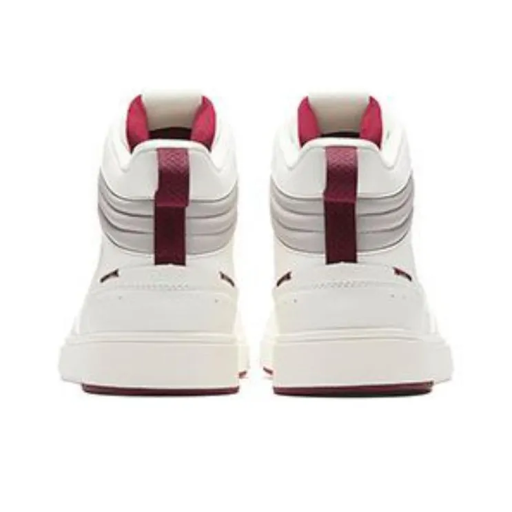 Anta Street Naughty SE Slip Resistant High Top Skateboard Shoes Men's White Gray-3
