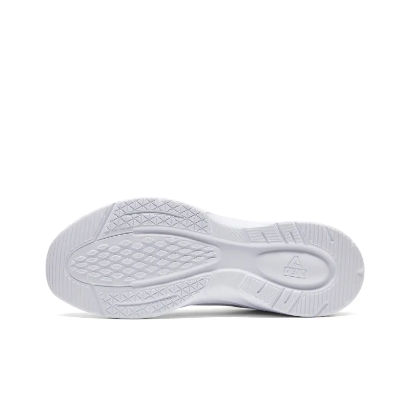 PEAK Qingyi Cushioning Wear-Resistant Coverage Rebound Lightweight Low-Top Running Shoes Men's White Green Orange-5