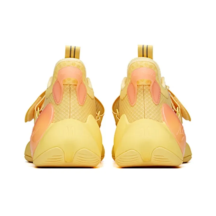 Anta Water Flower 3 Durable Breathable Low Top Basketball Shoes Light Yellow-4