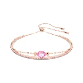 Swarovski Rose Gold Tone Plated Bangles Women's Pink