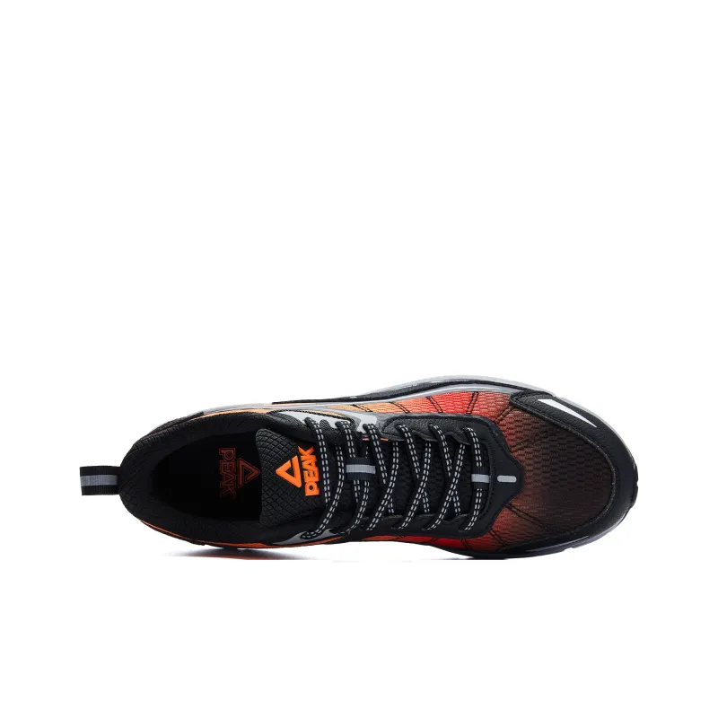 PEAK OG 7000 Low Top Running Shoes Men's Black Orange Vintage-3