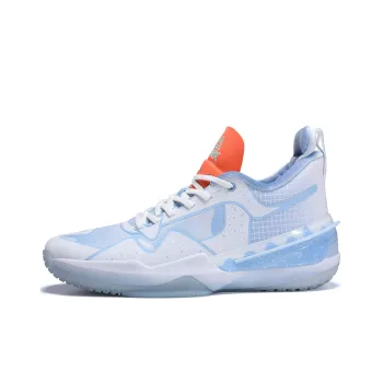 PEAK Flash 3 Snowman Cushioning Anti Slip And Wear Resistant Coverage Support Mid Top Taichi Basketball Shoes Sky Blue