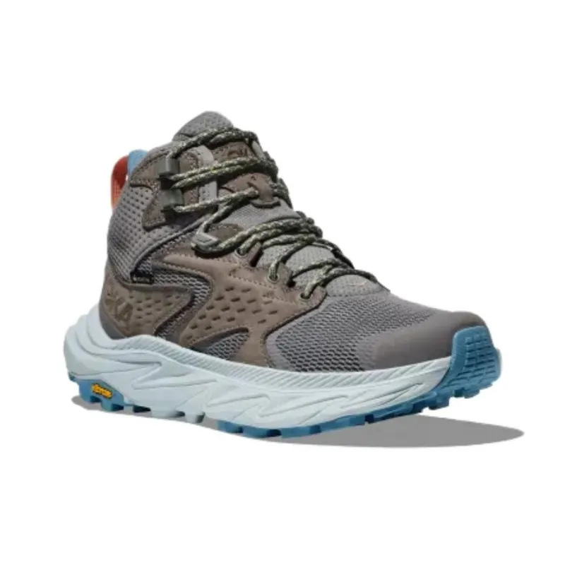 HOKA ONE ONE Cushioning Wear Resistant Mid Top Trekking Shoes Men's Gray-3