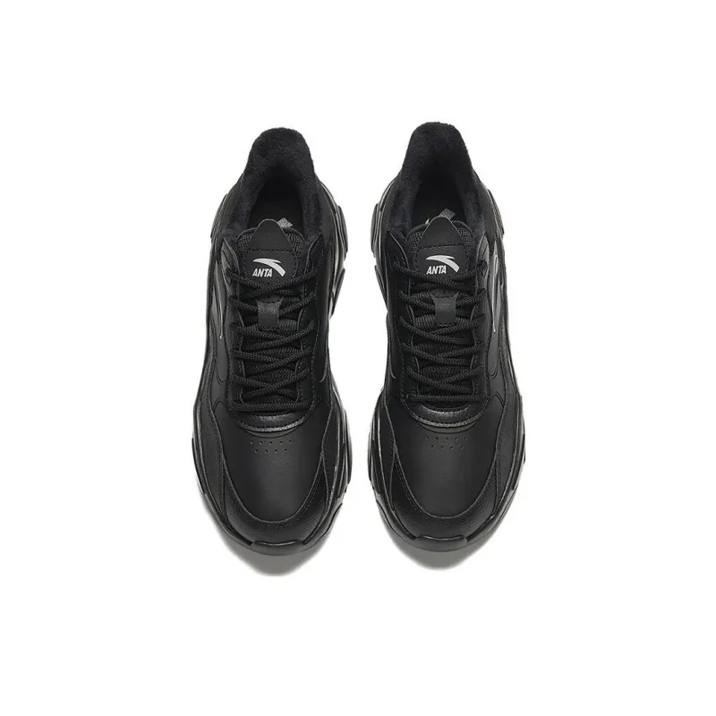 Anta Little Millennium Anti Slip Wear Resistant Low Top Casual Shoes Women's Black-2