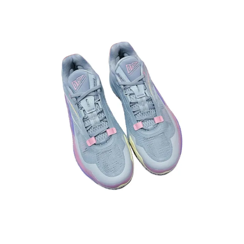 Anta Proud Cushioning Wear Resistant Low Top Basketball Shoes Men's Gray Purple-2
