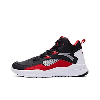 ANTA Star Trail 4 Basketball Shoes Men Mid Top Black Red
