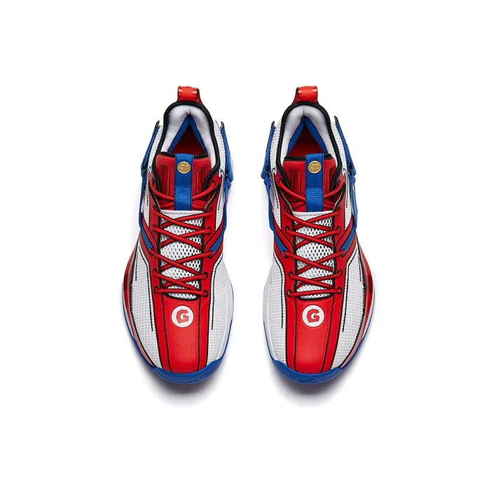 Anta GH3 Hayward GH3 Cushioned Slip Resistant Low Top Performance Basketball Shoes Men's White Blue Red-2