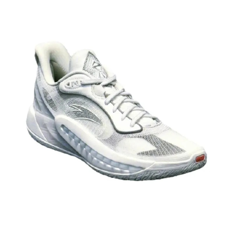 Anta Tide 6 Cushioning Anti Slip And Wear Resistant Low Top Basketball Shoes Men's White-1