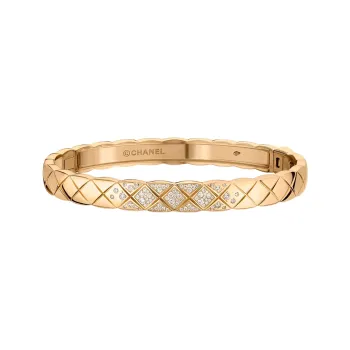 CHANEL 18K Gold, Diamond Bangles Unisex