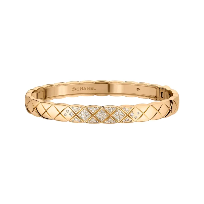 CHANEL 18K Gold, Diamond Bangles Unisex-0