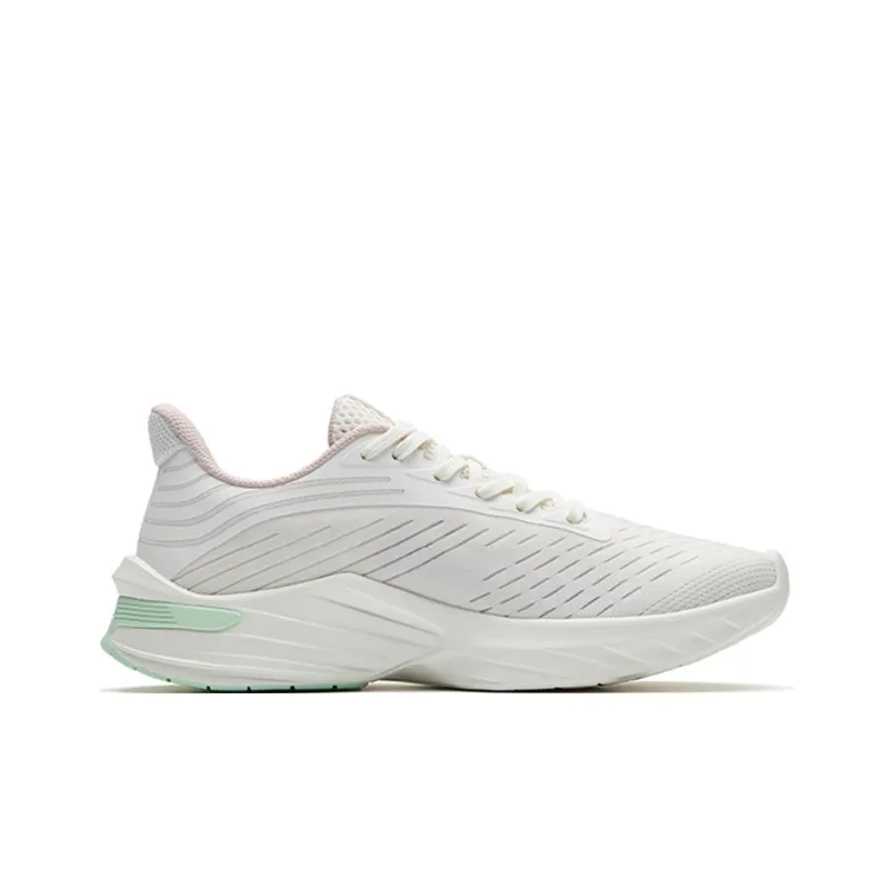 Anta DuCi1 Cushioned Anti-Slip Wear-Resistant Breathable Lightweight Low-Top Running Shoes Women's White Gray-1
