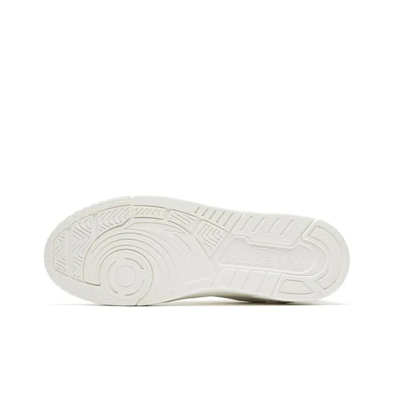Anta 982GZ Cushioned Wear Resistant Breathable Low Top Skateboard Shoes Men's White-4