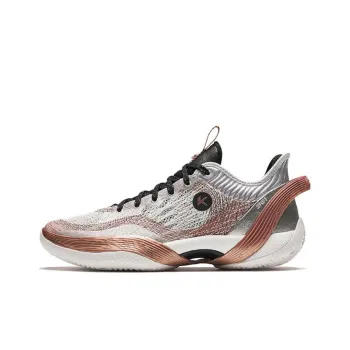 Anta Three point Rain1.0 Belief Cushioning Wear Resistant Low Top Basketball Shoes Men's Silver Copper