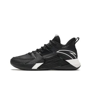 Anta Speedy 3 Durable Breathable Mid Top Basketball Shoes Men's Black