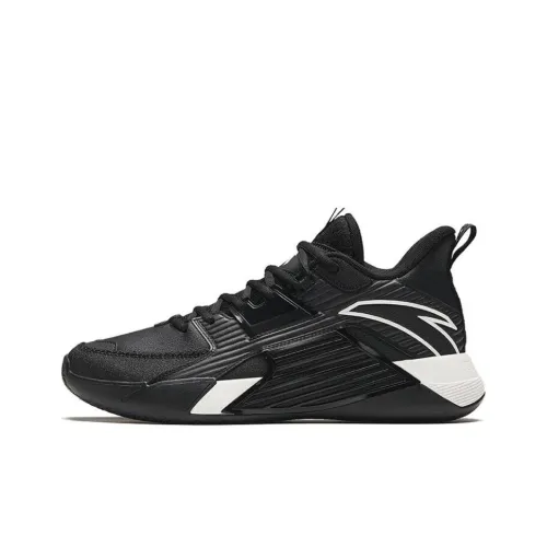 Anta Speedy 3 Durable Breathable Mid Top Basketball Shoes Men's Black