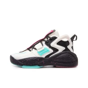 Anta Bastard Cushioning Anti Slip And Wear Resistant Low Top Chunky Sneakers Women's Black White Green