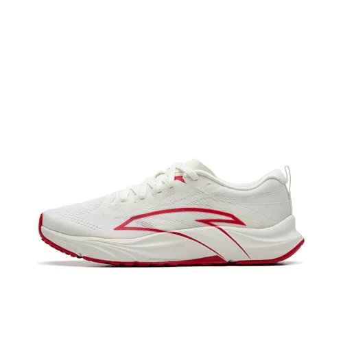 ANTA Asphalt Road Fighter 1.0 Running Shoes Women's Low-Top Ivory White/University Red
