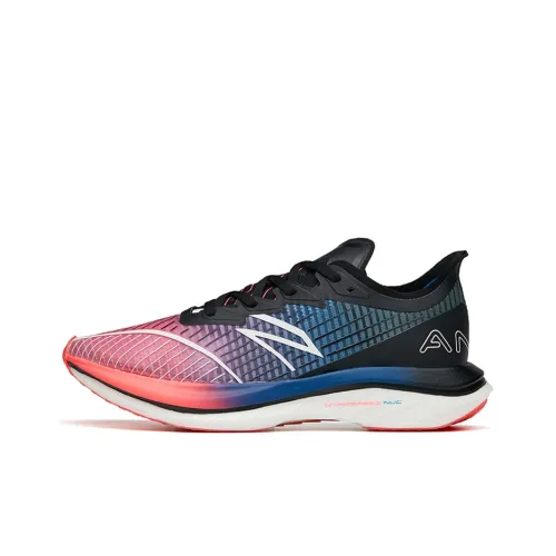 ANTA C202 GT Running Shoes Women's Low-Top Neon Pink/Sky Blue/ANTA Black