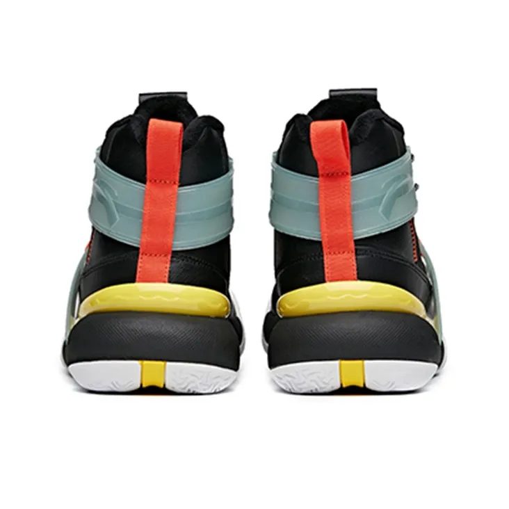 ANTA Crazy 4 Basketball Shoes Men High Top Black/Green/Orange-4