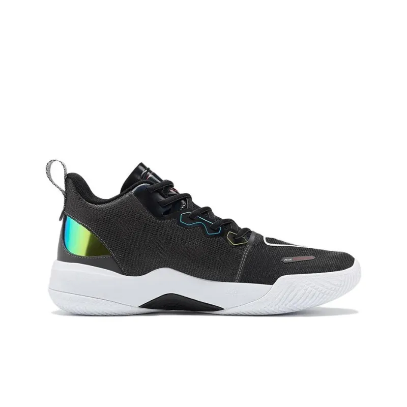 PEAK State Extreme Triangle 2.0 Cushioning Anti-Slip And Wear-Resistant Mid-Top Basketball Shoes Black Blue-1