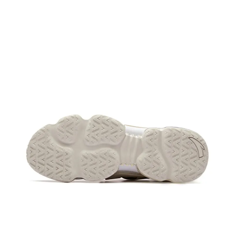 NASA x Anta Cushioning, Slip Resistant, And Abrasion Resistant Low Top Running Shoes Men's Gray White-4
